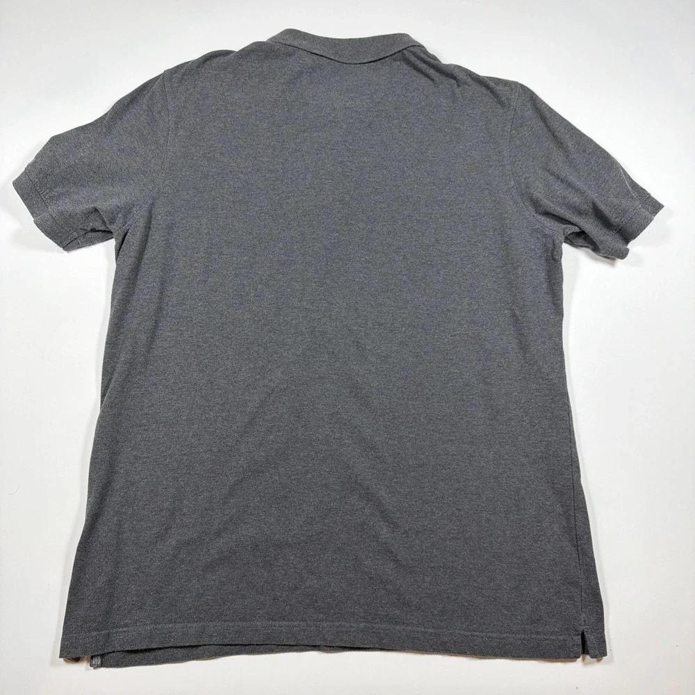 Banana Republic Mens Pique Polo Shirt Gray Elephant Logo Size XL